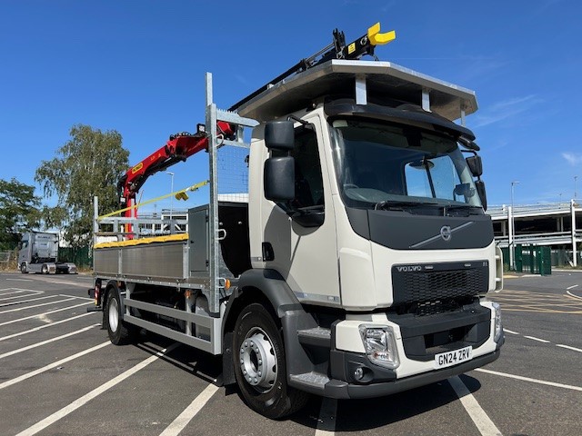Volvo FL 818 250 BHP, I-Sync - 18t Drop-side / Pole / Crane / Auger ( Delivery Kms Only)