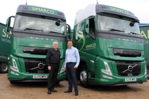 Sales Executive Dean Harriss Delivers Volvo FH 500 Aero GTXL's to Simarco